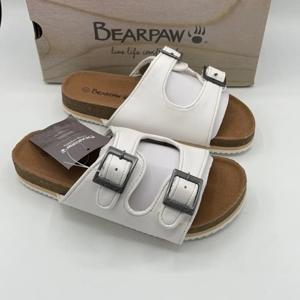 BEARPAW White Brooklyn Sandals